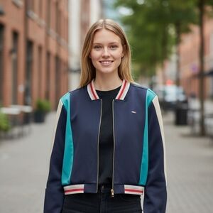 Womens Colorblock Bomber Jacket Size Med. By Fashion Nova